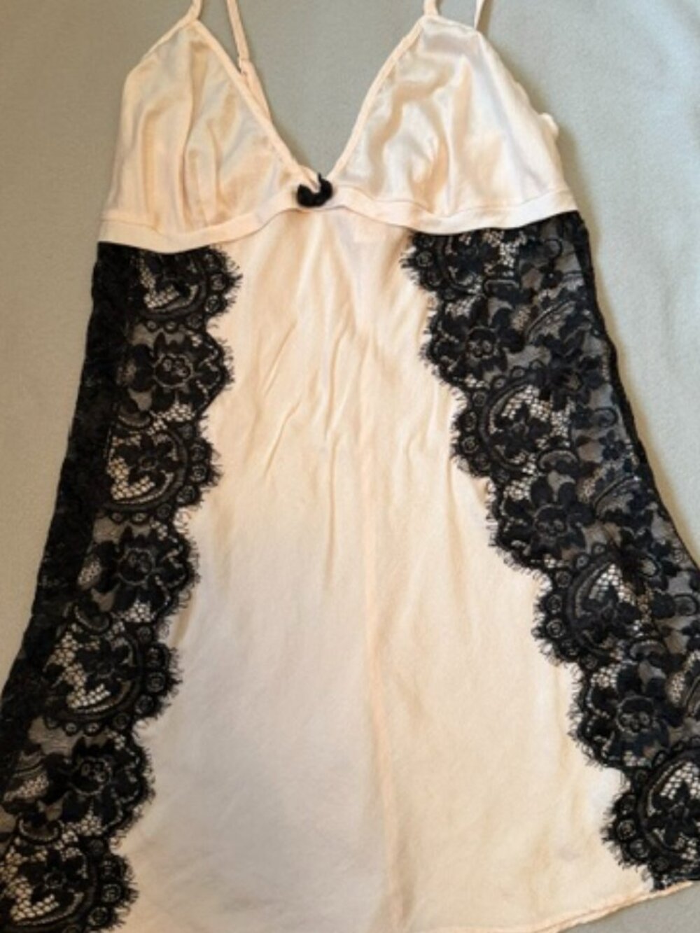 Vintage Victoria Secret Nightgown Slip Chemise Women's Silk Lace Y2K 100% SILK